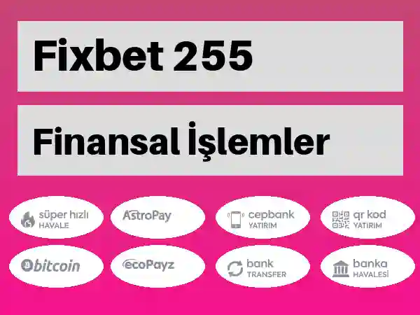 Fixbet Mobil Para yatırma ve çekme 255